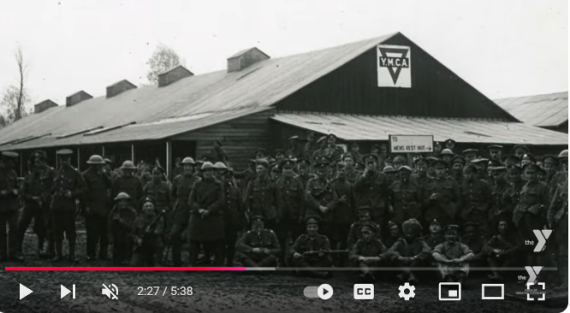 Troops outside of Cleveland YMCA